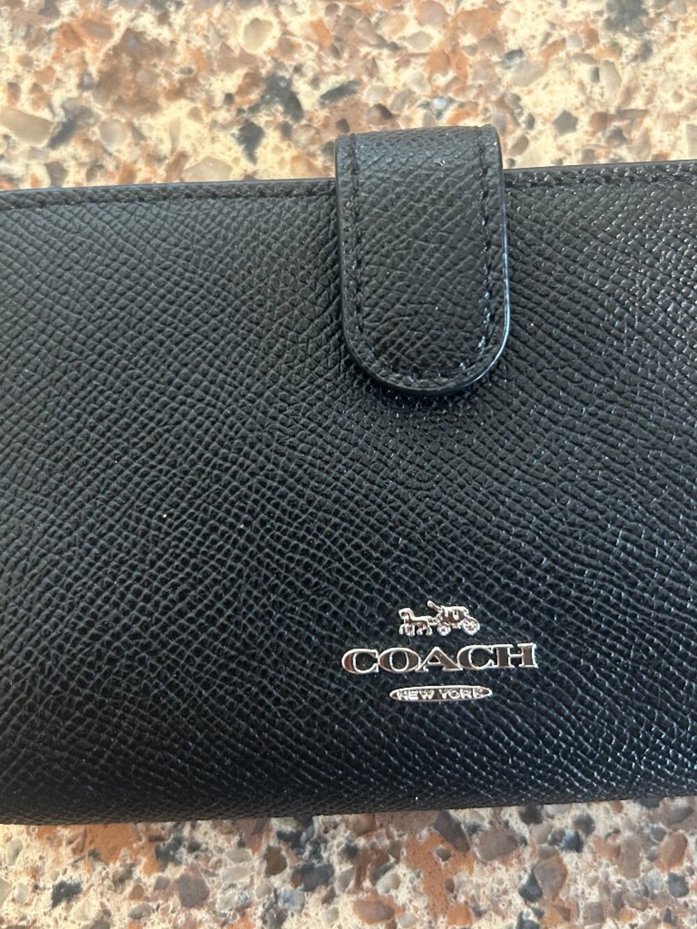 NWT London Fog All Leather Black Handbag. Carry as satchel with double leather b